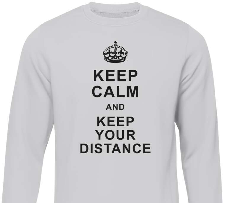 Свитшоты Keep calm and keep your distance
