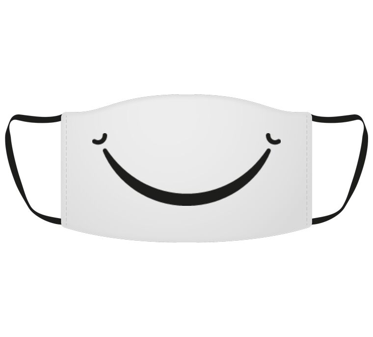 Маски для лица  Smiley face on a white background