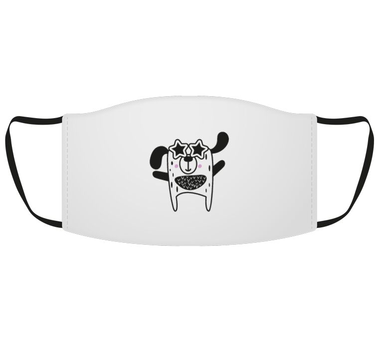 Маски для лица  Dog with glasses
