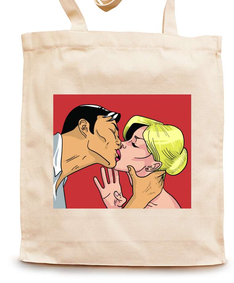 Shopping bags Kiss pop art