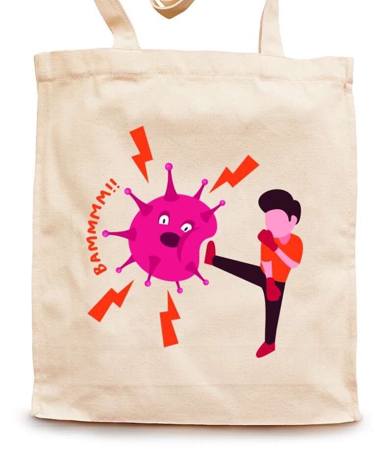 Shopping bags Coronavirus away