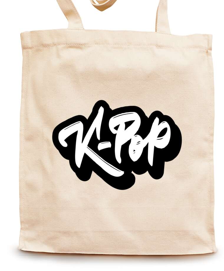 Shopping bags K-pop graffiti