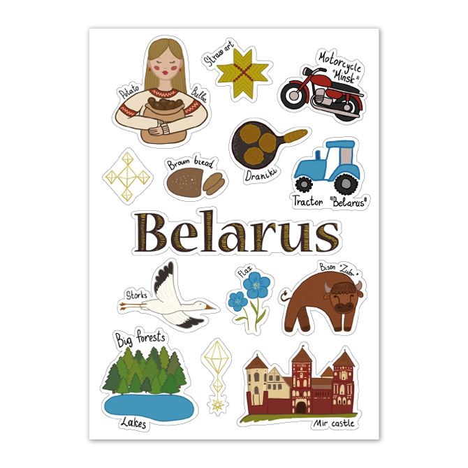 Stickers, laptop stickers Culture Of Belarus