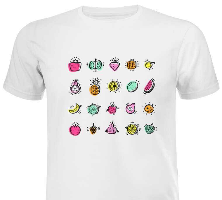 Майки, футболки Рисованные фрукты