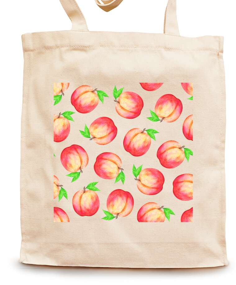 Shopping bags Watercolor peaches