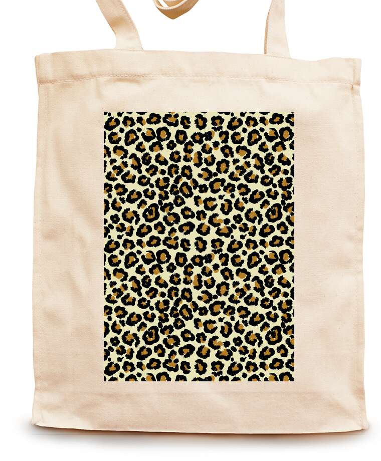 Shopping bags Leopard print background