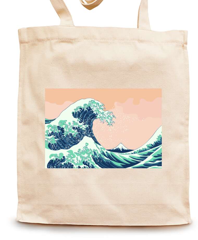 Shopping bags The picture sea waves