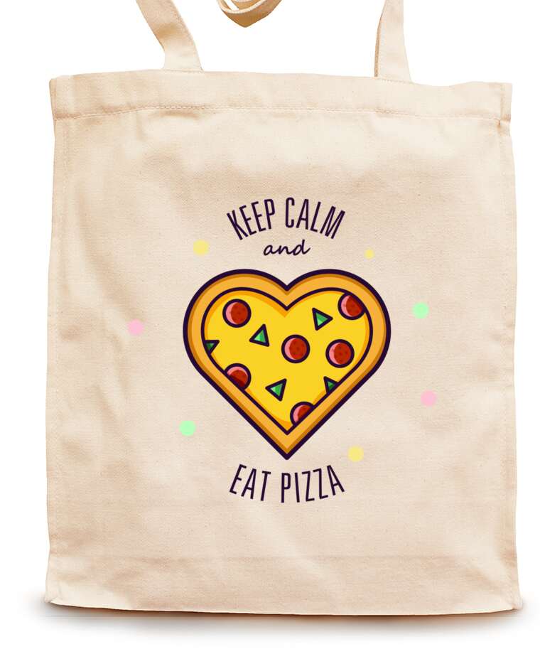 Shopping bags Ceep calm and eat pizza