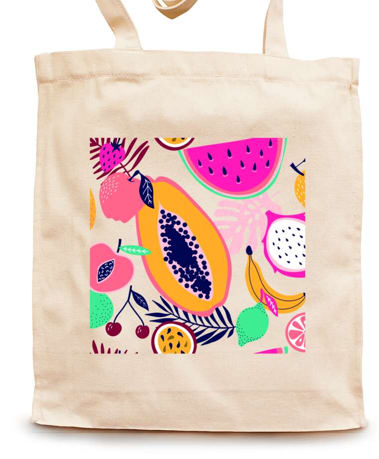 Shopping bags Bright fruit
