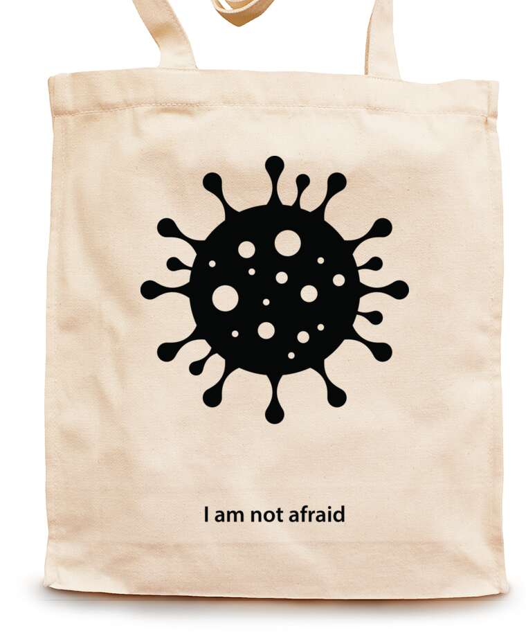 Shopping bags Sign virus i am not afraid