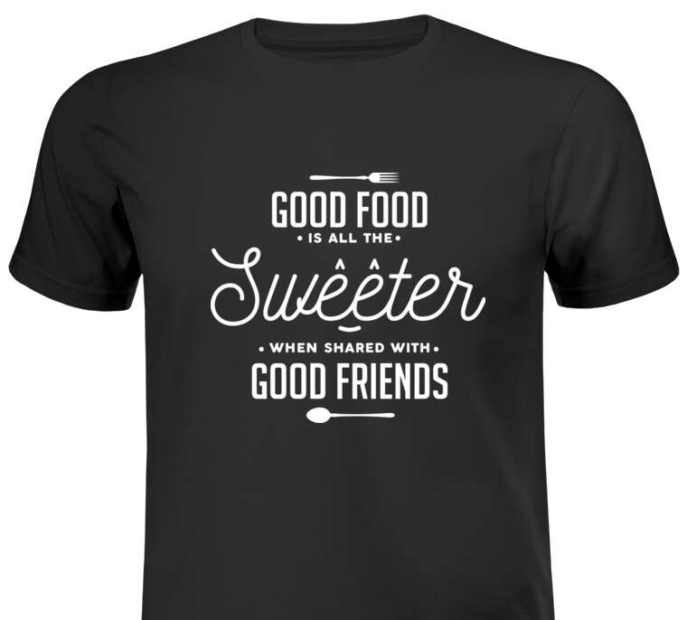 Майки, футболки Надпись Good food