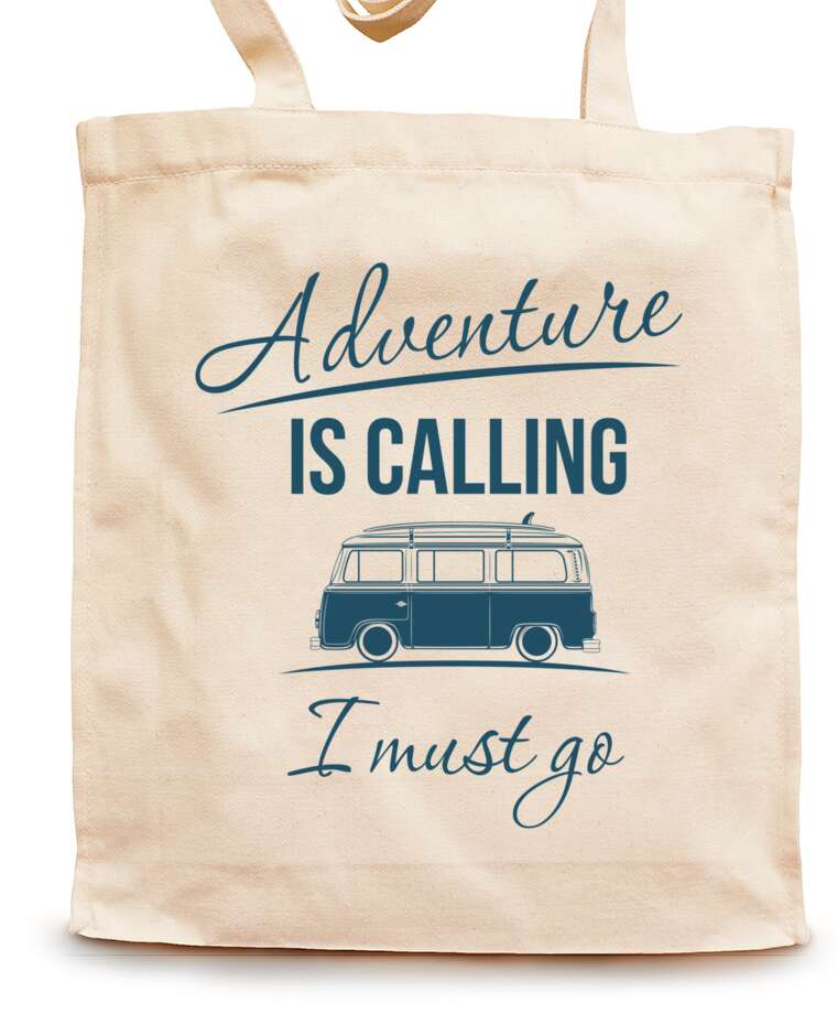 Shopping bags Adventure is calling i must go