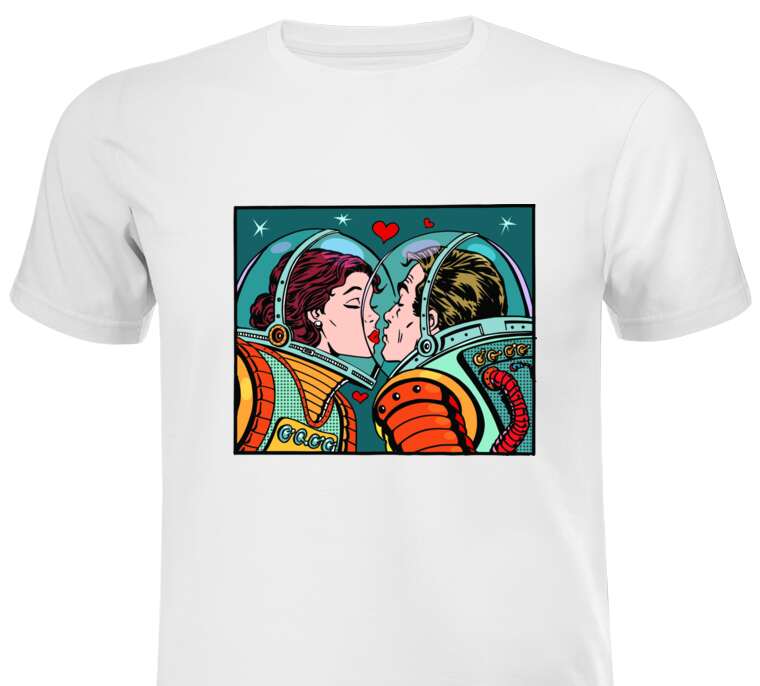T-shirts, T-shirts A kiss in space