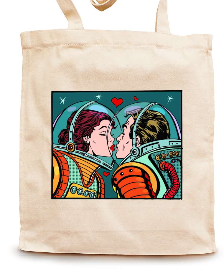 Shopping bags A kiss in space