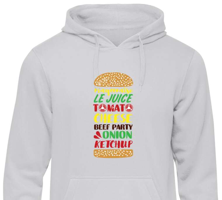 Hoodies, hoodies Burger typography