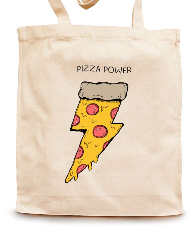 Shopping bags A powerful pizza