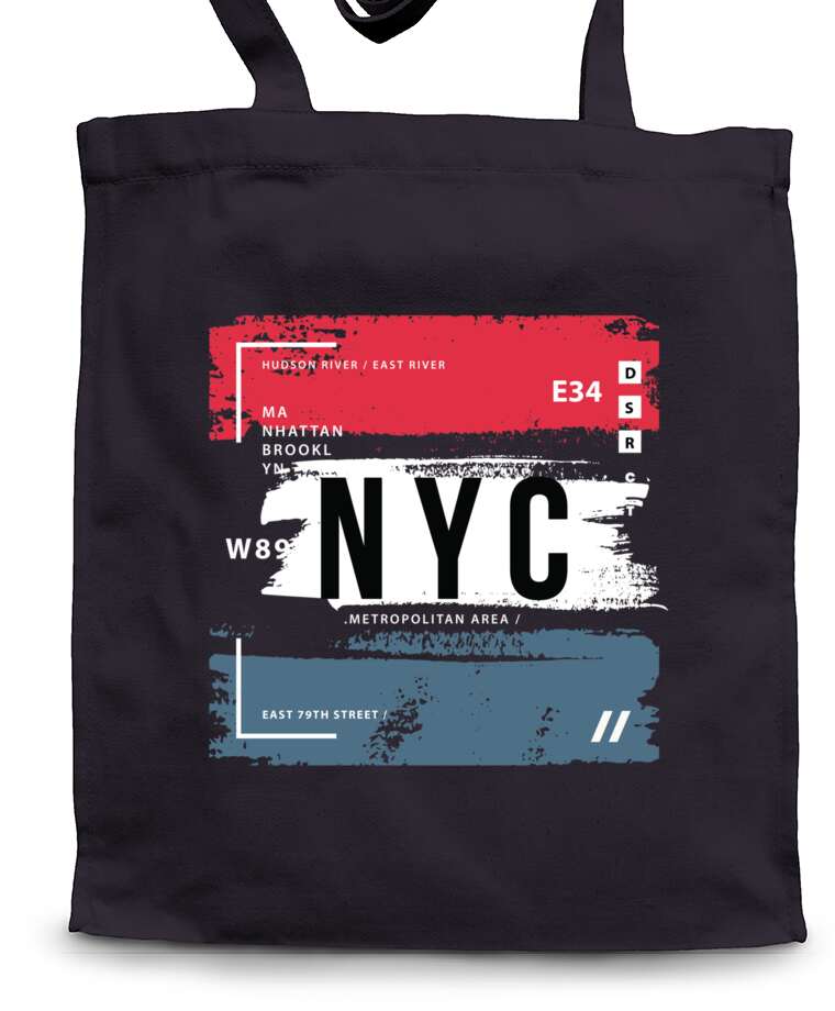 Shopping bags The initials of the city of New York