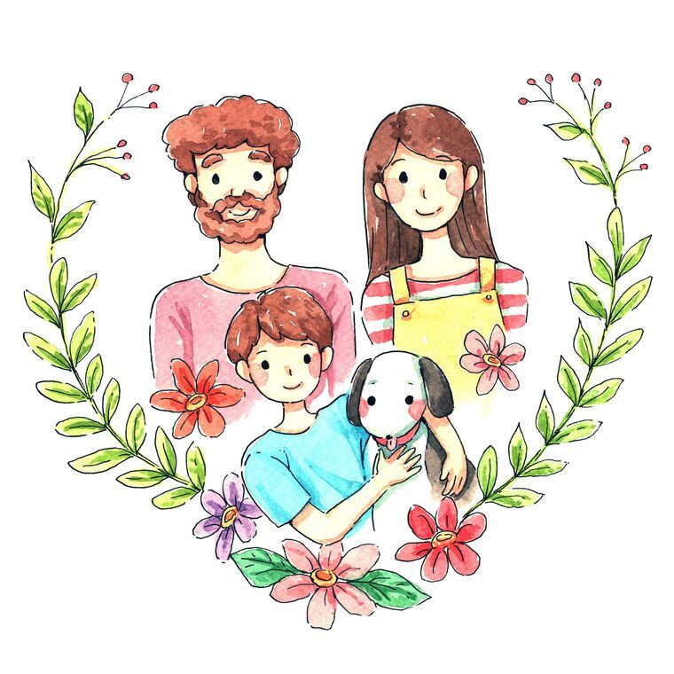 Paintings Family illustration