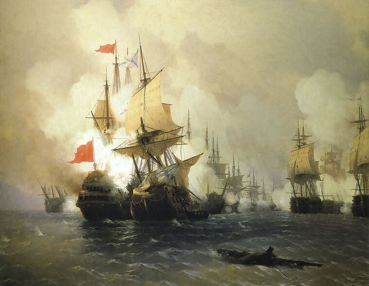 Картины Battle in the Strait of Chios