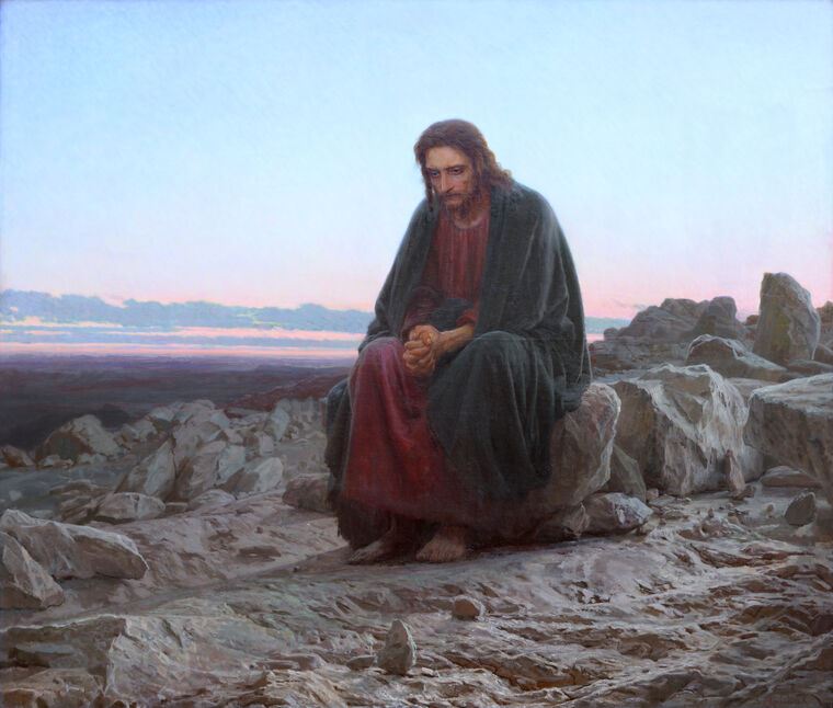 Репродукции картин Christ in the Desert