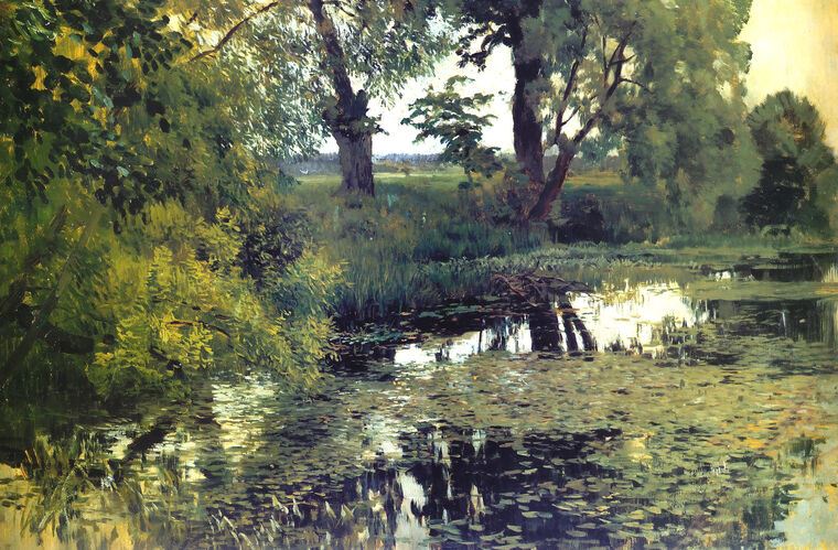 Картины Overgrown pond