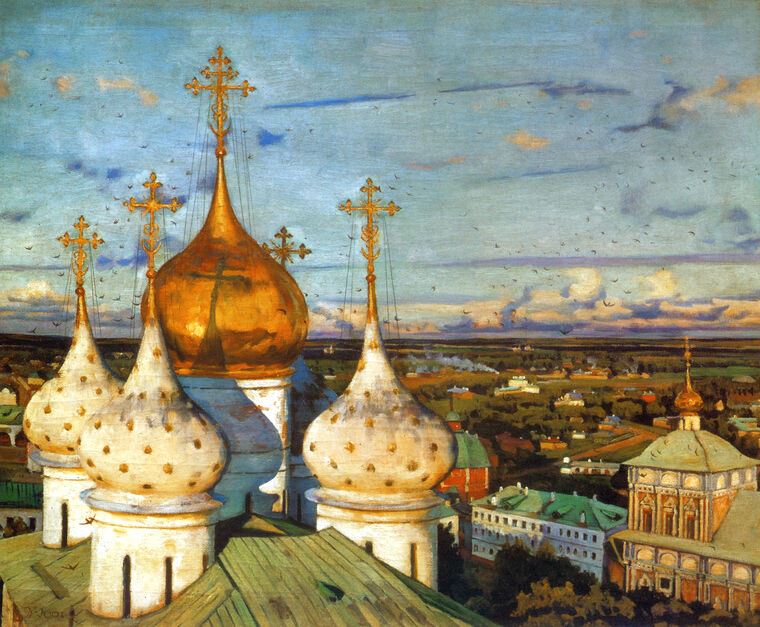 Картины Domes and swallows