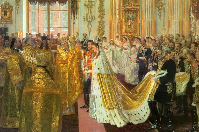 Reproduction paintings The wedding of Nicholas II and Grand Duchess Alexandra Feodorovna