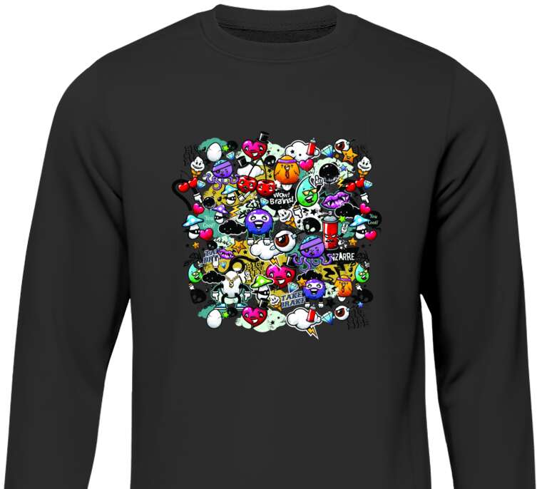Sweatshirts Graffiti with elements and characters