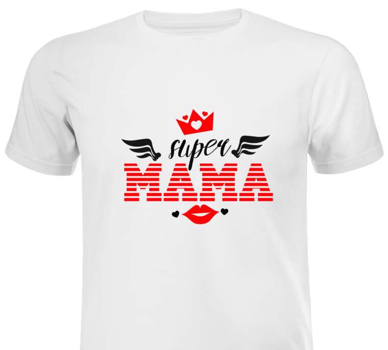 T-shirts, T-shirts Super mama with a crown