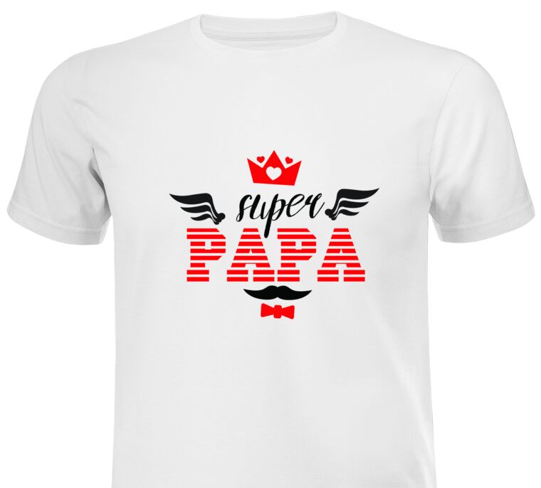 T-shirts, T-shirts Super papa with a crown