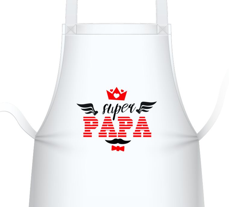 Aprons Super papa with a crown