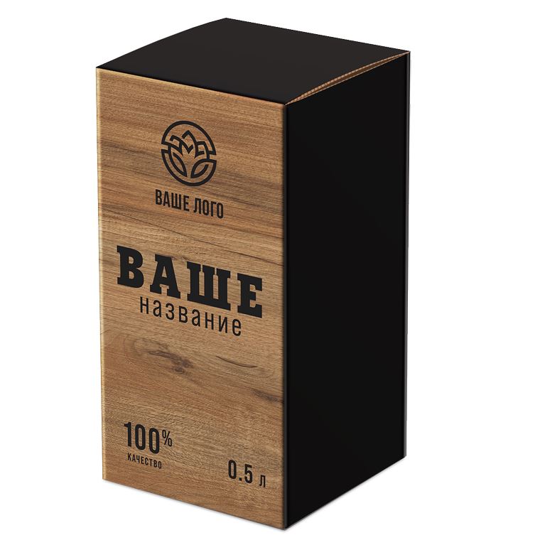Коробки для бутылок  Oak texture on a black background