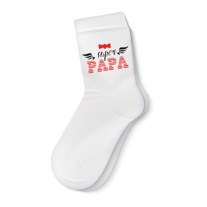 Printing on socks Super papa