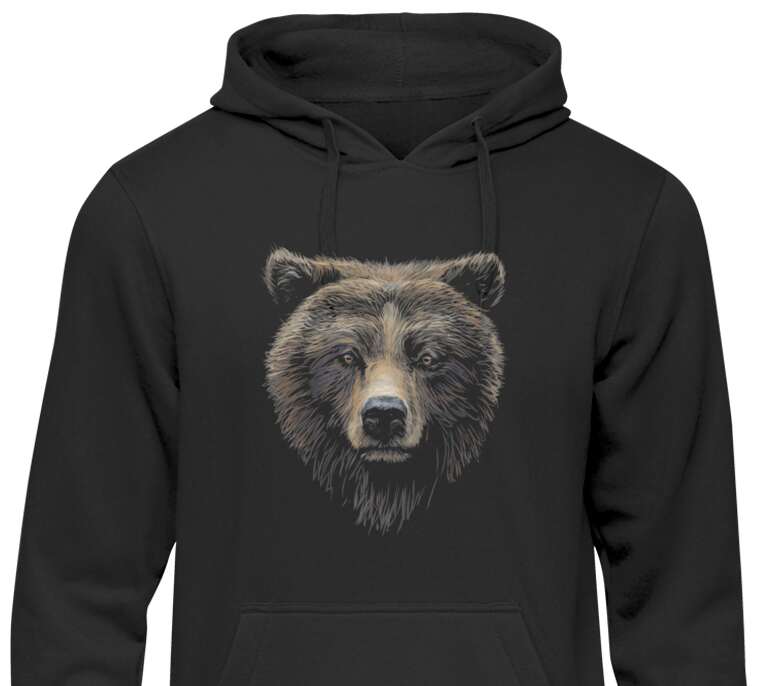 Hoodies, hoodies Realistic portrait of a brown bear
