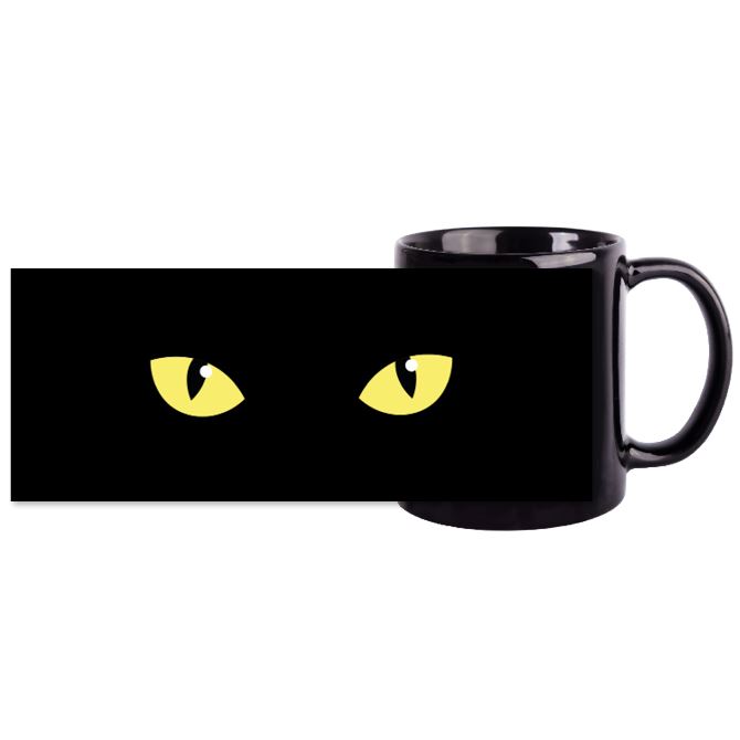 Mugs A cat's eye from the darkness