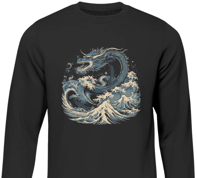 Свитшоты Морской дракон в китайском стиле