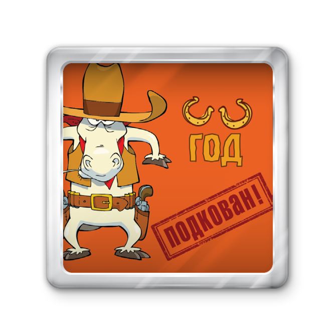 Magnets with photo, logo Cowboy bar