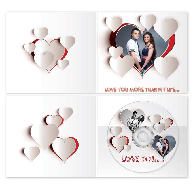 Covers for CD, DVD discs Surround the heart.