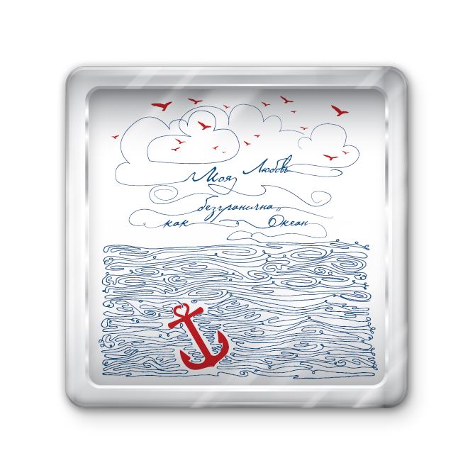Магниты с фото, логотипом Океан.