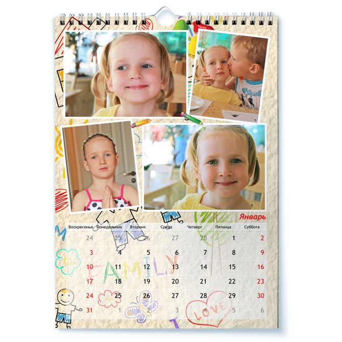 Календари перекидные Paints and pencils