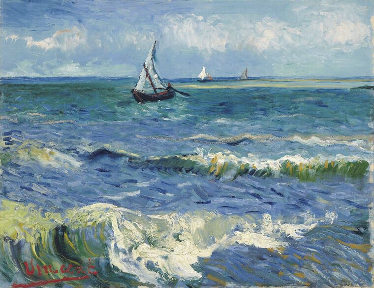 Картины Vincent van Gogh Seascape at Saintes-Maries