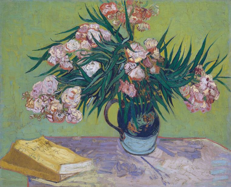 Картины Vincent van Gogh Majolica Jar with Branches of Oleander