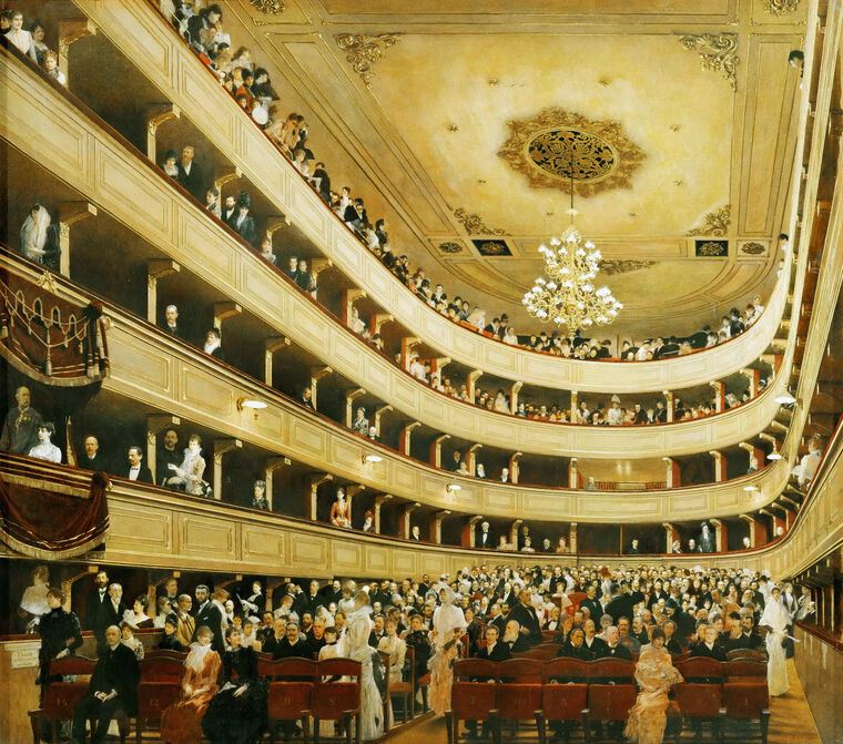 Картины Gustav Klimt Auditorium in the Old Burgtheater, Vienna