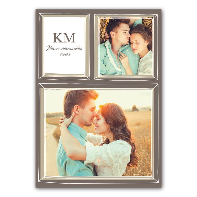 Magnets with photo, logo Painted frame