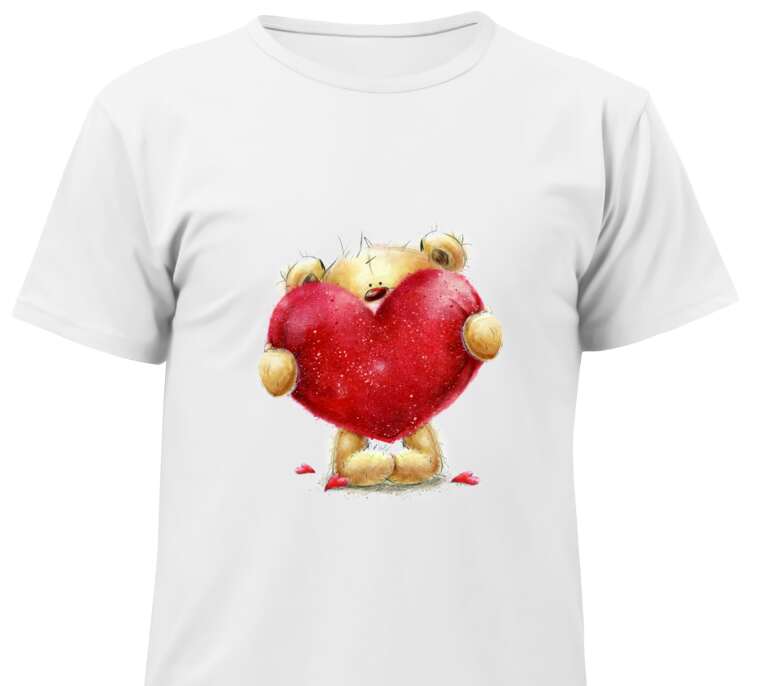 Майки, футболки детские Плюшевый мишка с сердцем