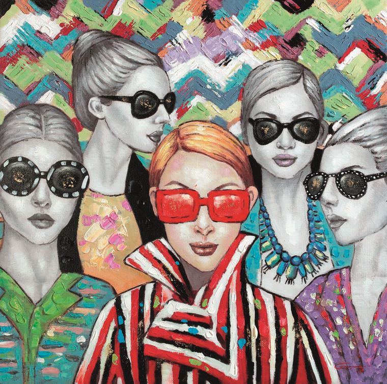 Paintings Ladies with glasses