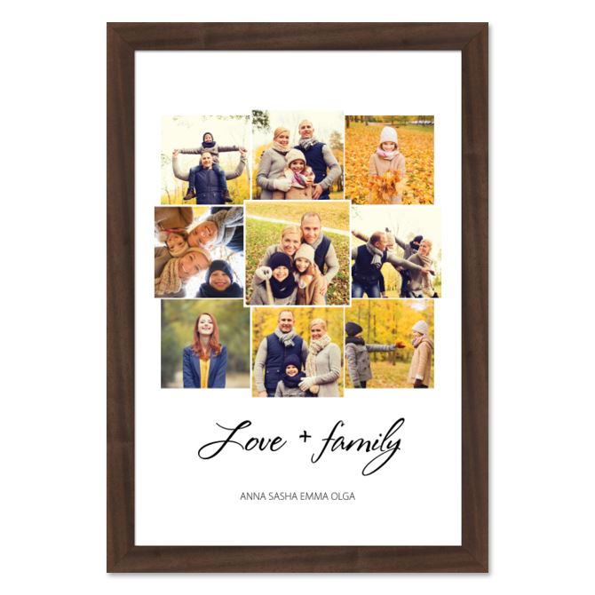 Framed photo Love+family