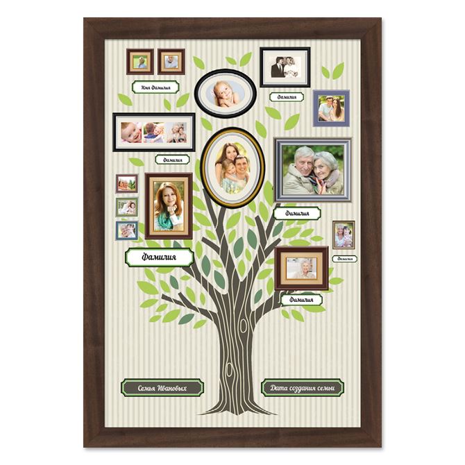 Framed photo Family tree