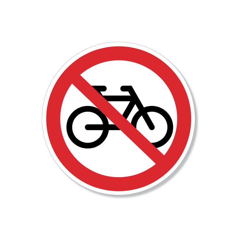 Таблички информационные, указатели, транспаранты Cycling is prohibited