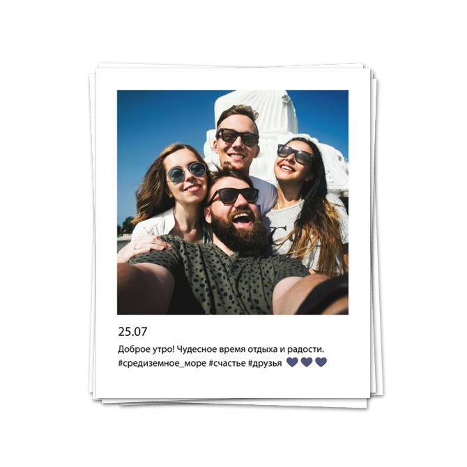 Photo cards with text Polaroid Instagram minimalism